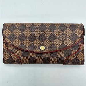 Louis Vuitton Damier Ebene Portefueille Caisa Wallet with dust bag